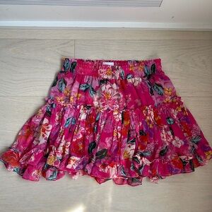 NWT MISA Los Angeles Pink Floral Marion Skirt Size S